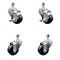 Service Caster 3.5 Inch SS Soft Rubber Wheel Swivel 1/2 Inch Threaded Stem Caster Brake SCC, 2PK SCC-SSTS20S3514-SRS-121315-2-TLB2 - alternate 1